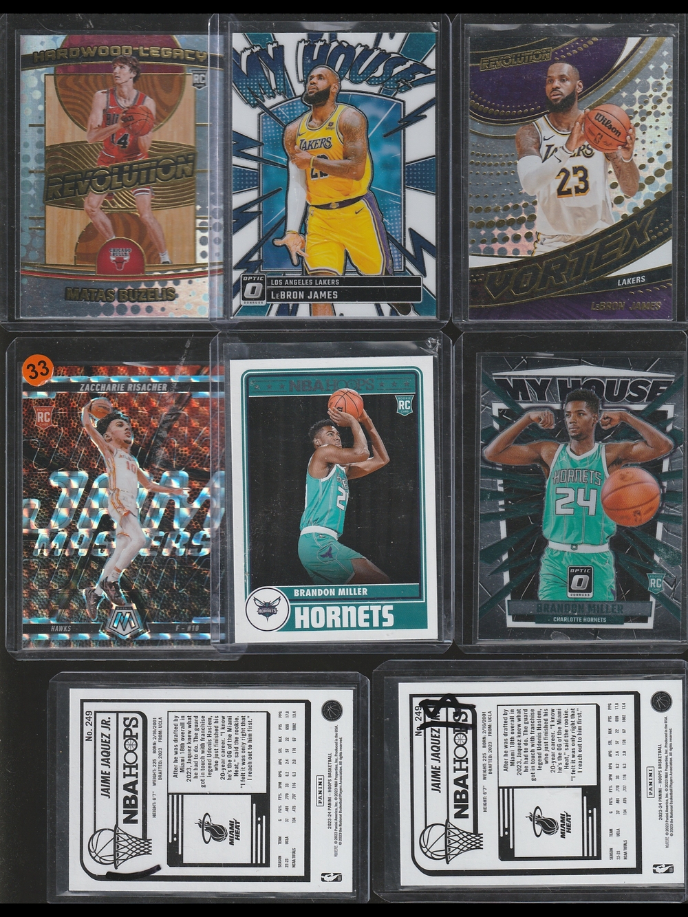 High End Base Rookies And Insirts ( LeBron James, Brandon Miller, Tre Young Dame